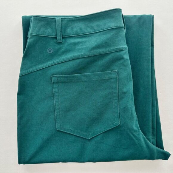 Lululemon City Sleek 5 Pocket Wide-Leg High-Rise Pant 33 Utilitech Green Jasper - Picture 2 of 5